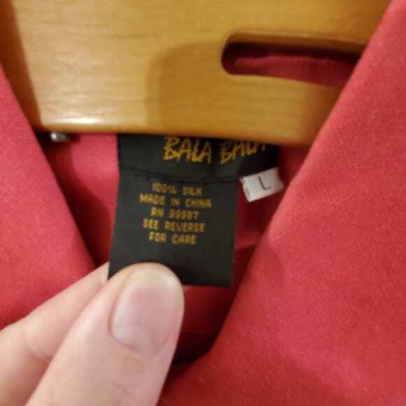 Cocktail Jacket Bala Bala L Hot Pink Silk - Picture 3 of 3